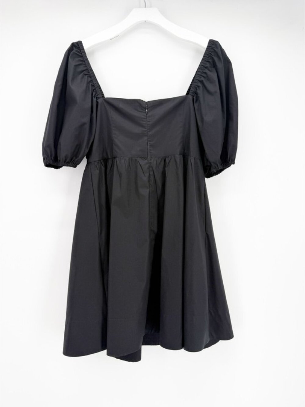 Coach Black Short Dress W/ Puff Sleeves In Organic Cotton S - Picture 3 of 11